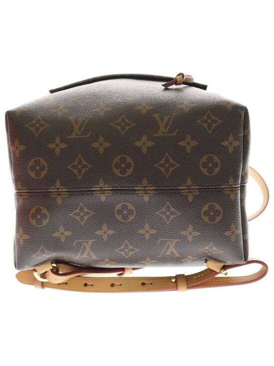 Louis Vuitton Monogram Montsouris NM PM Backpack Brown Leather Gold main image 7